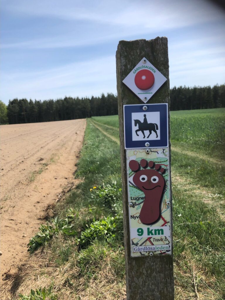 Gårdlösaleden märkning avstånd
